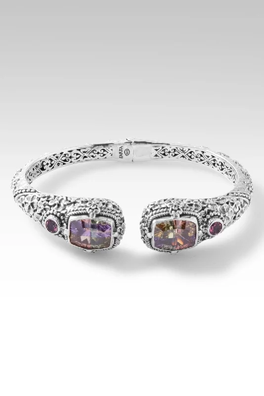 Ladies diamond bangles-Flowering Grace Tip-to-Tip Bracelet II™ in Lucky Stone Cubic Zirconia