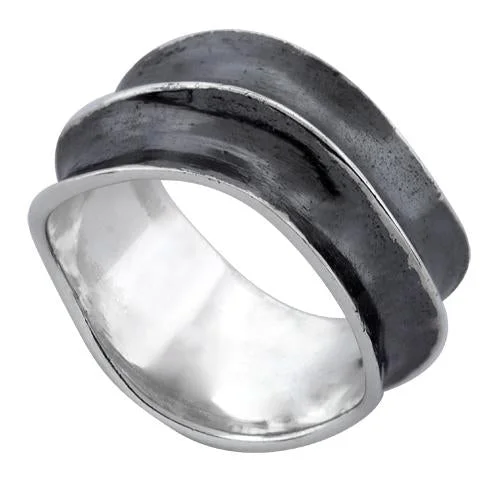 Ladies silver ring-Sterling Silver Wavy Ring