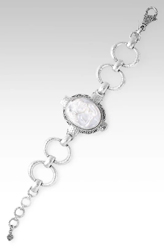 Ladies handmade bracelet-Seraphiel Bracelet™ in White Mother of Pearl