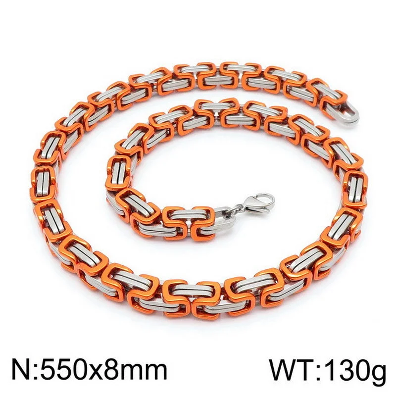 Orange Necklace 55cm