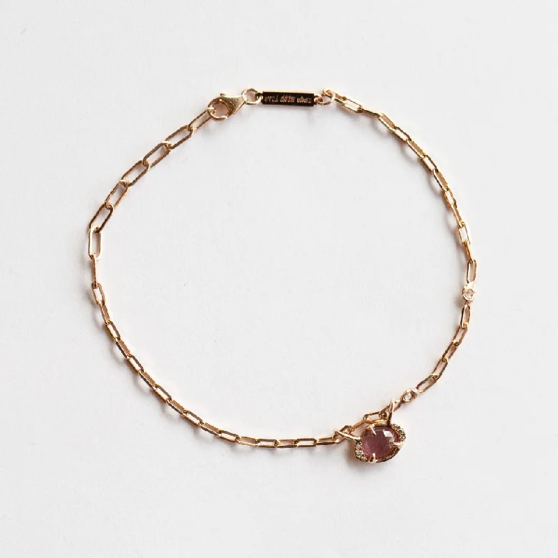 Ladies polished gold bracelet-Sirciam | Eye Shape Tourmaline Bracelet