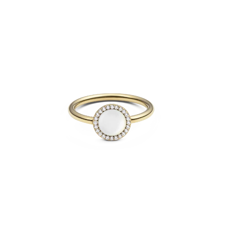 Ladies gold wedding ring-Audrey Ring Mother of Pearl Gold