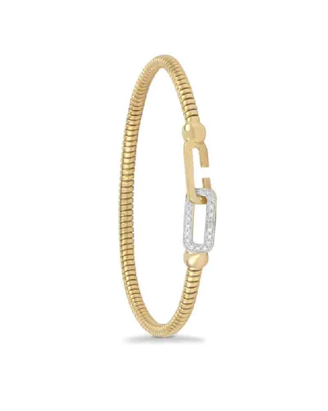 Ladies rose gold bangles-Yellow Gold Bracelet