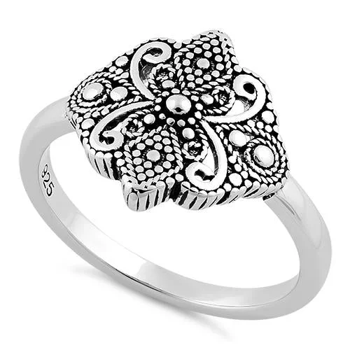 Ladies classic wedding ring-Sterling Silver Unique Rope Design Ring