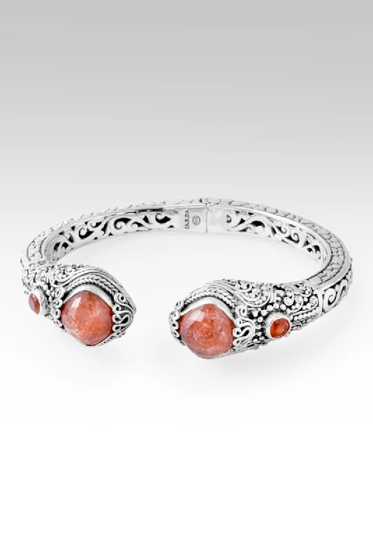 Ladies polished gold bracelet-What is Right & True Tip-to-Tip Bracelet™ in Orange Sunstone