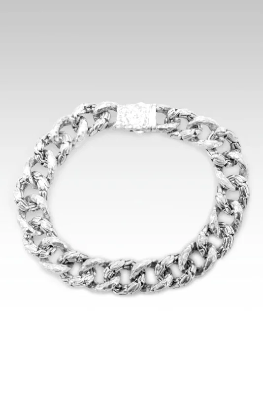 Ladies silver chain bangle-Faithful Friend Bracelet™ in Chainlink