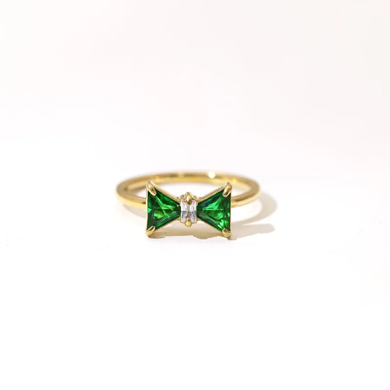 Gold + Green Diamond