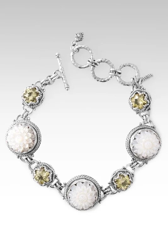 Ladies sparkling bracelet-Live in Faith Bracelet™ in Sunflower Lemon Quartz