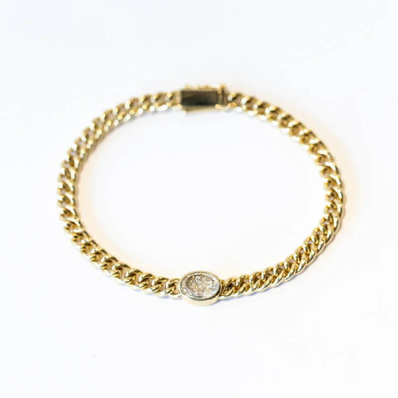 Ladies tennis bracelet-Moritz Glik | Unidinho Diamond Curb Bracelet