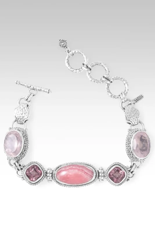 Ladies trendy bracelet-Trust in His Timing Bracelet™ in Rhodochrosite