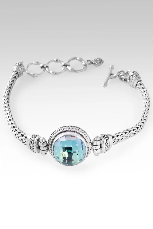 Ladies elegant bangle-Faithful Future Bracelet™ in Moonlight Seas™ Mystic Quartz